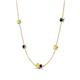 4 - Linea 0.60 ctw Yellow Sapphire (4 mm) and Blue Sapphire Women Station Necklace 