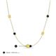 3 - Linea 0.59 ctw Yellow Sapphire (4 mm) and London Blue Topaz Women Station Necklace 