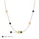 3 - Linea 0.59 ctw Yellow Sapphire (4 mm) and London Blue Topaz Women Station Necklace 