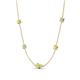 4 - Linea 0.51 ctw Yellow Sapphire (4 mm) and Opal Women Station Necklace 