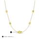 3 - Linea 0.58 ctw Yellow Sapphire (4 mm) and Yellow Diamond Women Station Necklace 