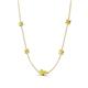 4 - Linea 0.58 ctw Yellow Sapphire (4 mm) and Yellow Diamond Women Station Necklace 