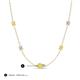 3 - Linea 0.58 ctw Yellow Sapphire (4 mm) and Lab Grown Diamond Women Station Necklace 