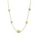 4 - Linea 0.58 ctw Yellow Sapphire (4 mm) and Lab Grown Diamond Women Station Necklace 