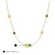 3 - Linea 0.61 ctw Yellow Sapphire (4 mm) and Green Garnet Women Station Necklace 