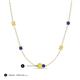 3 - Linea 0.52 ctw Yellow Sapphire (4 mm) and Iolite Women Station Necklace 