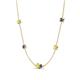 4 - Linea 0.52 ctw Yellow Sapphire (4 mm) and Iolite Women Station Necklace 