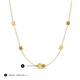 3 - Linea 0.52 ctw Yellow Sapphire (4 mm) and Citrine Women Station Necklace 