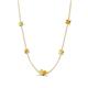 4 - Linea 0.52 ctw Yellow Sapphire (4 mm) and Citrine Women Station Necklace 