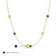 3 - Linea 0.52 ctw Yellow Sapphire (4 mm) and Emerald Women Station Necklace 