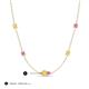 3 - Linea 0.61 ctw Yellow Sapphire (4 mm) and Pink Sapphire Women Station Necklace 