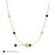 3 - Linea 0.61 ctw Yellow Sapphire (4 mm) and Red Garnet Women Station Necklace 