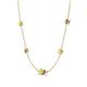 4 - Linea 0.58 ctw Yellow Sapphire (4 mm) and Ruby Women Station Necklace 