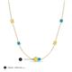 3 - Linea 0.59 ctw Yellow Sapphire (4 mm) and Tanzanite Women Station Necklace 