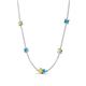 4 - Linea 0.59 ctw Yellow Sapphire (4 mm) and Tanzanite Women Station Necklace 