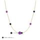 3 - Linea 0.48 ctw Amethyst (4 mm) and Blue Sapphire Women Station Necklace 