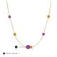 3 - Linea 0.40 ctw Amethyst (4 mm) and Citrine Women Station Necklace 