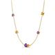 4 - Linea 0.40 ctw Amethyst (4 mm) and Citrine Women Station Necklace 