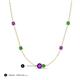 3 - Linea 0.48 ctw Amethyst (4 mm) and Green Garnet Women Station Necklace 