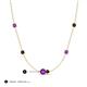 3 - Linea 0.48 ctw Amethyst (4 mm) and Red Garnet Women Station Necklace 