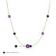 3 - Linea 0.46 ctw Amethyst (4 mm) and London Blue Topaz Women Station Necklace 