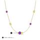 3 - Linea 0.49 ctw Amethyst (4 mm) and Yellow Sapphire Women Station Necklace 