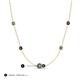 3 - Linea 0.67 ctw Created Alexandrite (4 mm) and Black Diamond Women Station Necklace 