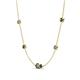 4 - Linea 0.67 ctw Created Alexandrite (4 mm) and Black Diamond Women Station Necklace 