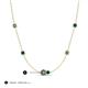 3 - Linea 0.67 ctw Created Alexandrite (4 mm) and Blue Diamond Women Station Necklace 