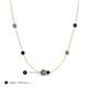 3 - Linea 0.68 ctw Created Alexandrite (4 mm) and Blue Sapphire Women Station Necklace 