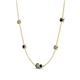 4 - Linea 0.68 ctw Created Alexandrite (4 mm) and Blue Sapphire Women Station Necklace 