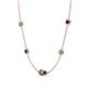 4 - Linea 0.68 ctw Created Alexandrite (4 mm) and Blue Sapphire Women Station Necklace 