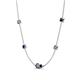 4 - Linea 0.68 ctw Created Alexandrite (4 mm) and Blue Sapphire Women Station Necklace 