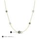 3 - Linea 0.59 ctw Created Alexandrite (4 mm) and Opal Women Station Necklace 