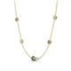 4 - Linea 0.59 ctw Created Alexandrite (4 mm) and Opal Women Station Necklace 