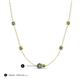 3 - Linea 0.69 ctw Created Alexandrite (4 mm) and Peridot Women Station Necklace 