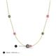 3 - Linea 0.70 ctw Created Alexandrite (4 mm) and Pink Sapphire Women Station Necklace 