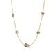 4 - Linea 0.70 ctw Created Alexandrite (4 mm) and Pink Sapphire Women Station Necklace 