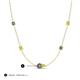 3 - Linea 0.67 ctw Created Alexandrite (4 mm) and Yellow Diamond Women Station Necklace 