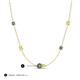 3 - Linea 0.70 ctw Created Alexandrite (4 mm) and Yellow Sapphire Women Station Necklace 