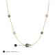 3 - Linea 0.35 ctw Created Alexandrite (4 mm) and Lab Grown Diamond Women Station Necklace 