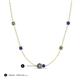 3 - Linea 0.61 ctw Created Alexandrite (4 mm) and Iolite Women Station Necklace 