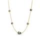 4 - Linea 0.61 ctw Created Alexandrite (4 mm) and Iolite Women Station Necklace 