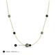 3 - Linea 0.67 ctw Created Alexandrite (4 mm) and London Blue Topaz Women Station Necklace 