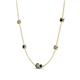 4 - Linea 0.67 ctw Created Alexandrite (4 mm) and London Blue Topaz Women Station Necklace 