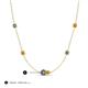 3 - Linea 0.61 ctw Created Alexandrite (4 mm) and Citrine Women Station Necklace 