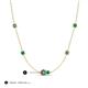 3 - Linea 0.61 ctw Created Alexandrite (4 mm) and Emerald Women Station Necklace 