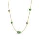 4 - Linea 0.61 ctw Created Alexandrite (4 mm) and Emerald Women Station Necklace 