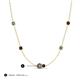 3 - Linea 0.69 ctw Created Alexandrite (4 mm) and Red Garnet Women Station Necklace 