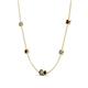 4 - Linea 0.69 ctw Created Alexandrite (4 mm) and Red Garnet Women Station Necklace 